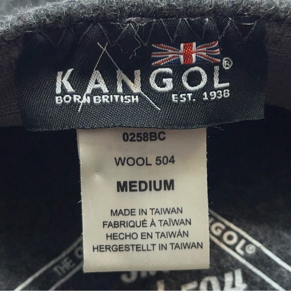 Kangol The Wool 504 Dark Flannel Flat Cap Mens Size Medium Modern Classic Hat - Picture 9 of 11